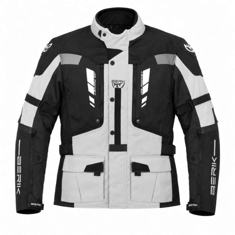 Saldi Berik 2.0 Adventure Nj-253328 Technical Motorcycle Jacket Black White