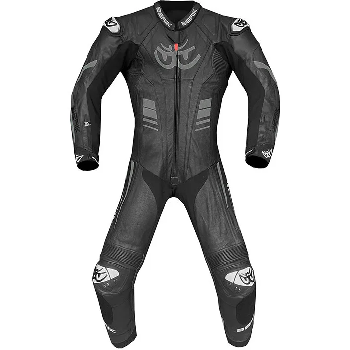Berik 2.0 Full Motorcycle Suit In Kangaroo Leather LS1 9059 KC Black Gray Direttamente Dal Produttore