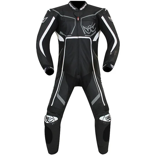 Berik 2.0 GP PRO Full Leather Professional Motorcycle Suit Ls1 Ls1-8369B BK Black White Pagamento Sicuro