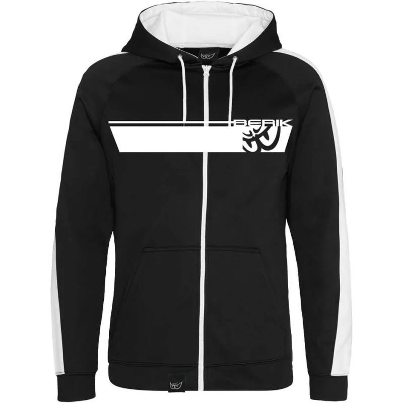 Bestseller Berik 2.0 Hooded Sweatshirt Front Zip Printed Black white