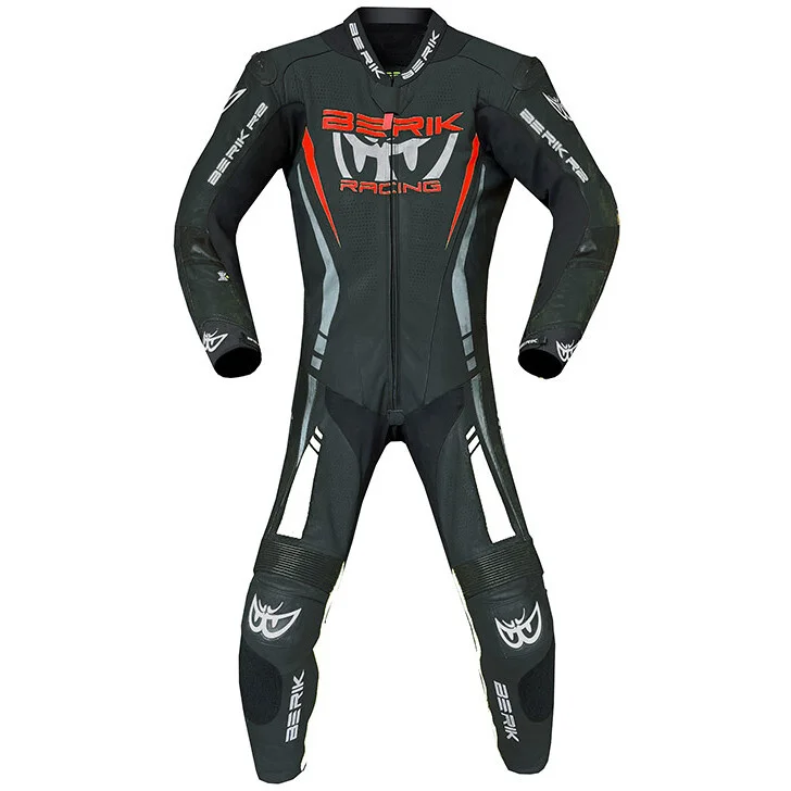 Più Venduto Berik 2.0 Ls1-171334FR-2 Professional Leather Motorcycle Suit Black Gray Red