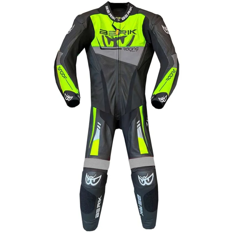 Berik 2.0 LS1-251390 Professional Leather Motorcycle Suit Black Yellow Prezzo Conveniente