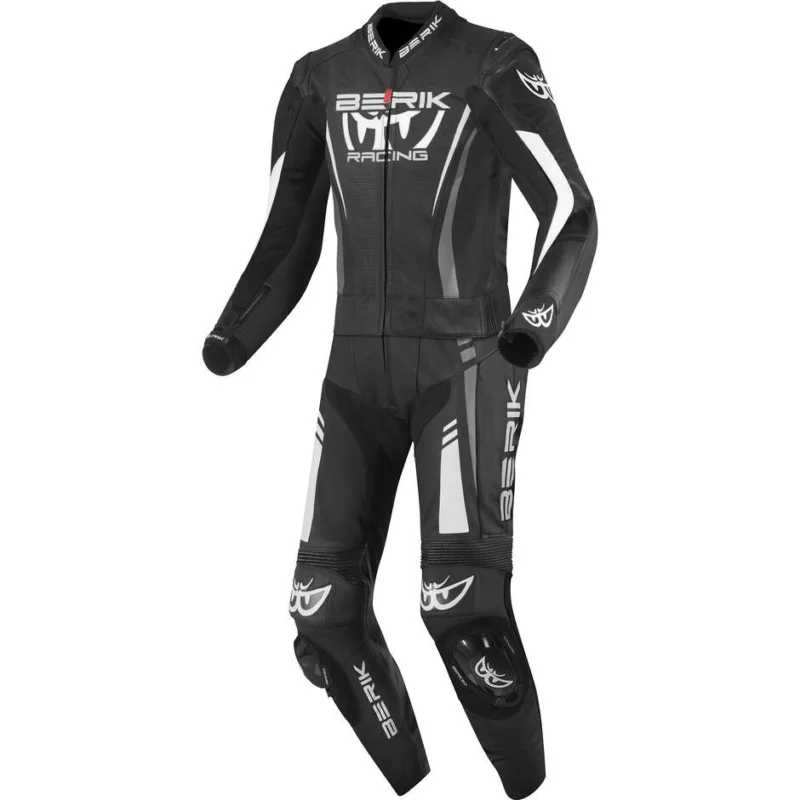 Berik 2.0 LS2-173334FR Two-Piece Leather Motorcycle Suit Black Grey White Compra Online