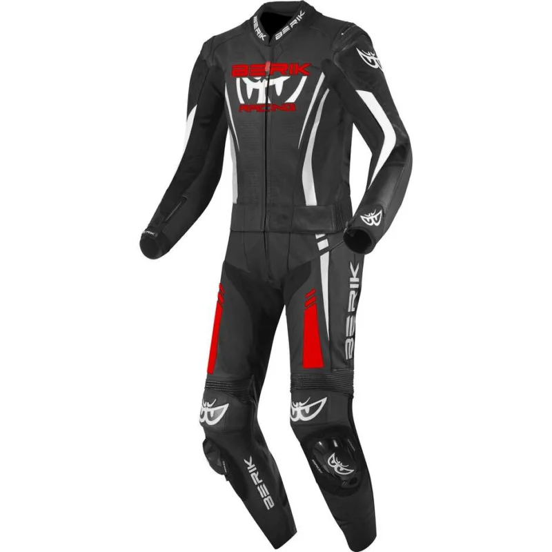 Esclusivo Berik 2.0 LS2-173334FR Two-Piece Leather Motorcycle Suit Black White Red
