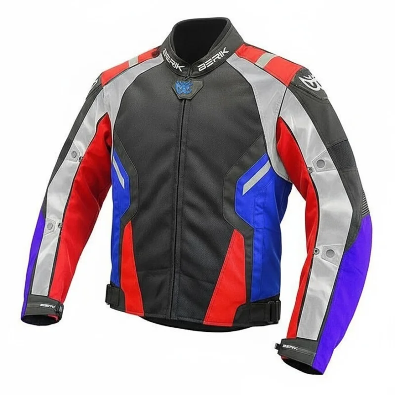 Non Perdere Berik 2.0 NJ-173315-IT Mesh Air Perforated Motorcycle Jacket Black Blue Grey Red