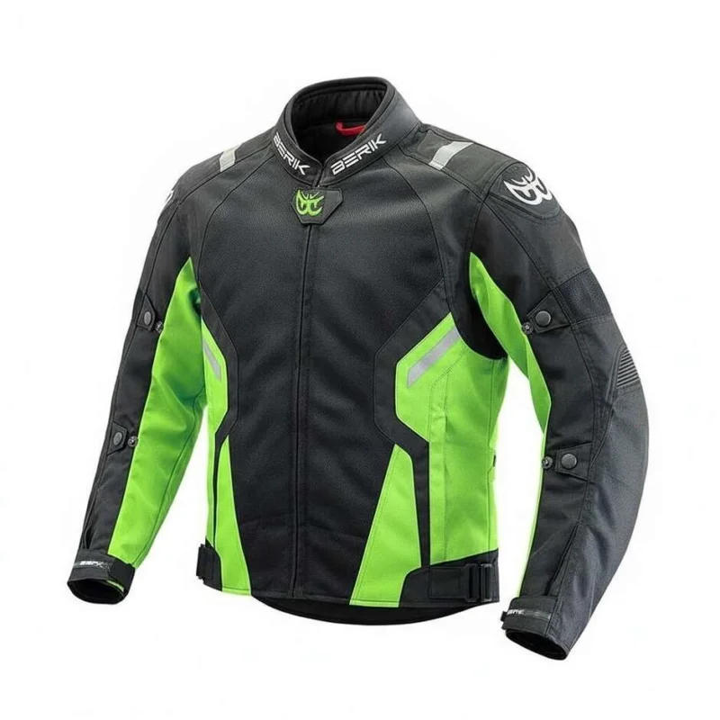 Consegna Rapida Berik 2.0 NJ-173315-IT Mesh Air Perforated Motorcycle Jacket Black Fluorescent Yellow
