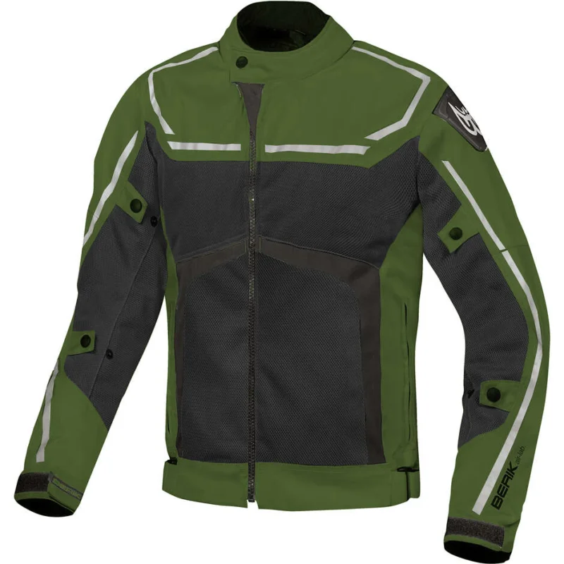 Sconto berik 2.0 NJ-18334 SONIC AIR Green Summer Technical Motorcycle Jacket