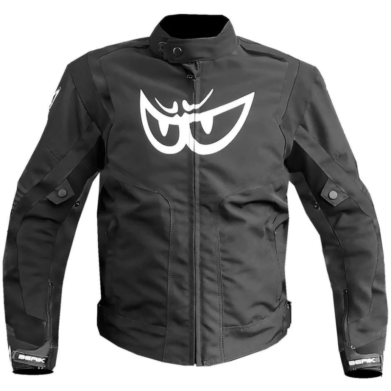 Berik 2.0 NJ-193323 WP Technical Fabric Motorcycle Jacket Black White Spedizione Espresso