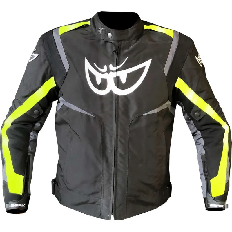 Berik 2.0 NJ-193323 WP Technical Fabric Motorcycle Jacket Black Yellow Fluo Compra Online