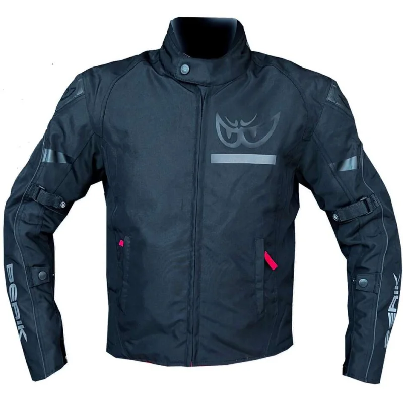 Ultimissimo Modello Berik 2.0 NJ-223301 CE Technical Fabric Motorcycle Jacket Black Black