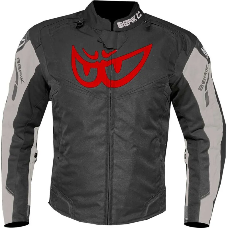 Berik 2.0 Technical Fabric Motorcycle Jacket NJ-173302FR Mega Sport Black Gray Red Offerta