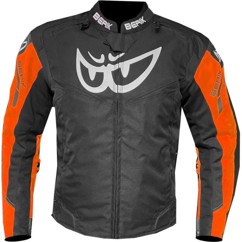 Offerta Speciale Berik 2.0 Technical Fabric Motorcycle Jacket NJ-173302FR Mega Sport Black Orange