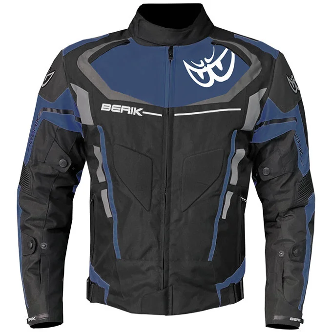 Soddisfatti O Rimborsati Berik 2.0 Technical Fabric Motorcycle Jacket NJ-223318 Black Blue Gray