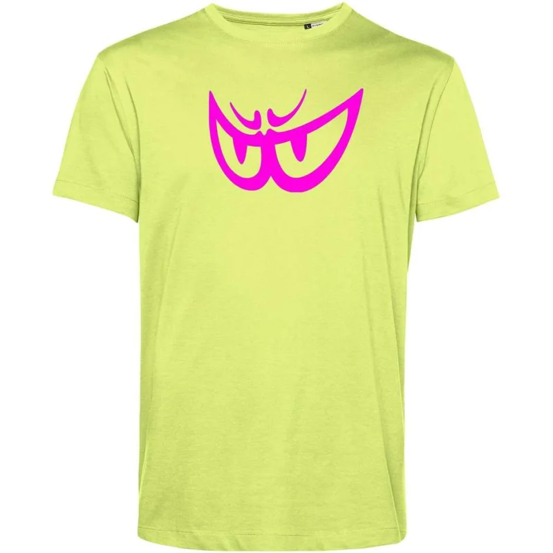 Berik 2.0 TEE Crewneck T-Shirt In Fuchsia Yellow Organic Cotton Spedizione Espresso