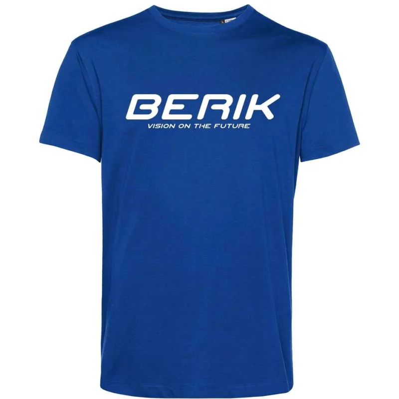 Direttamente Dal Produttore Berik 2.0 T-Shirt TEE Organic Cotton Blue White Writing