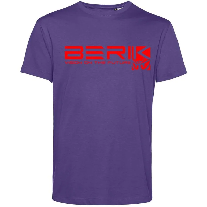 Berik 2.0 T-Shirt TEE Organic Cotton Purple Red Written Offerta Lampo