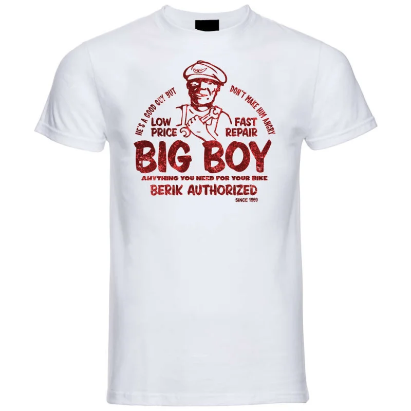 Berik 2.0 T-Shirt White Big Boy Round Neck Red Print Compra Oggi Stesso