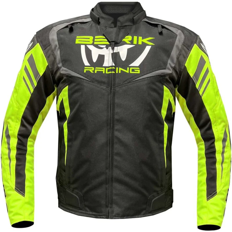 Occasione Imperdibile Berik 2.0 Urban Microdry Technical Motorcycle Jacket Black Fluo Yellow Power Race
