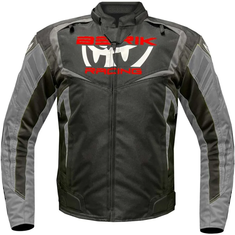 Berik 2.0 Urban Microdry Technical Motorcycle Jacket with Black Gray Power Race A Buon Prezzo