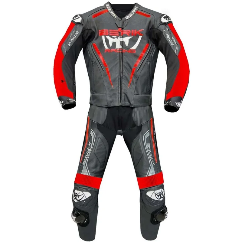 Berik 2.0 X-Race 2PCS 221309 FR Divisible Motorcycle Suit Black Fluo Red A Buon Prezzo