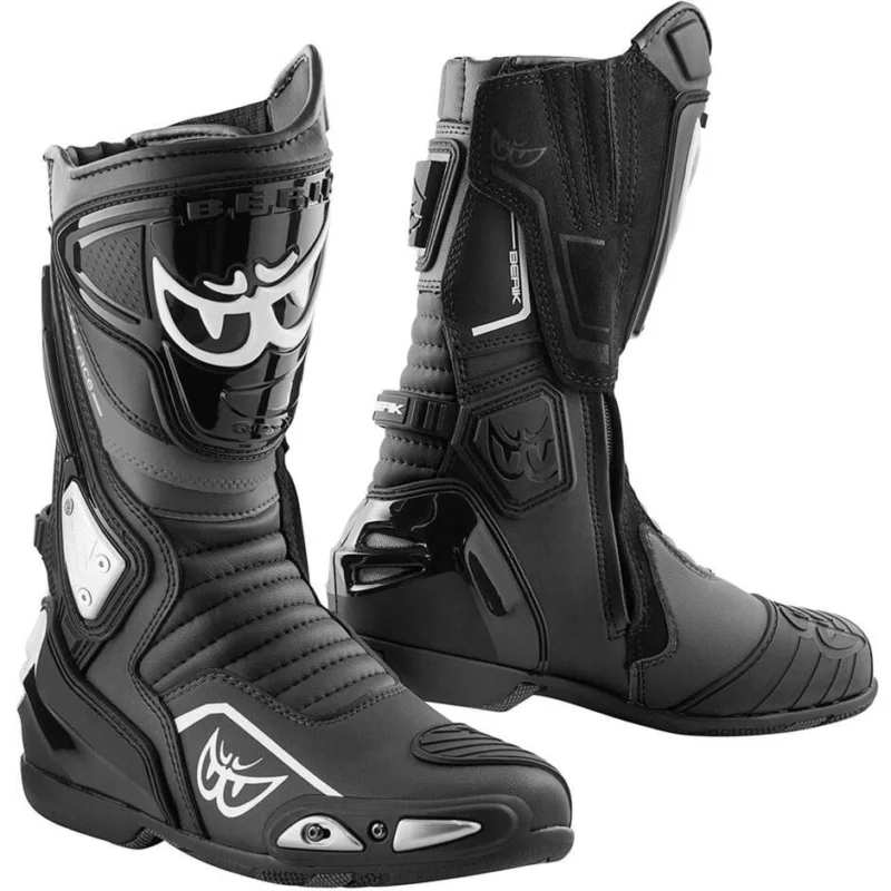Saldi Berik Donington 1563-BK Black Motorcycle Racing Boots