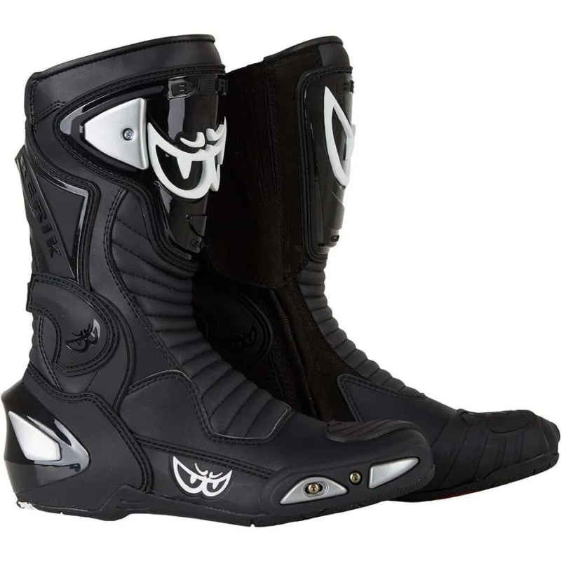 Economico Berik Race- X Evo 1289-BK Black Racing Motorcycle Boots