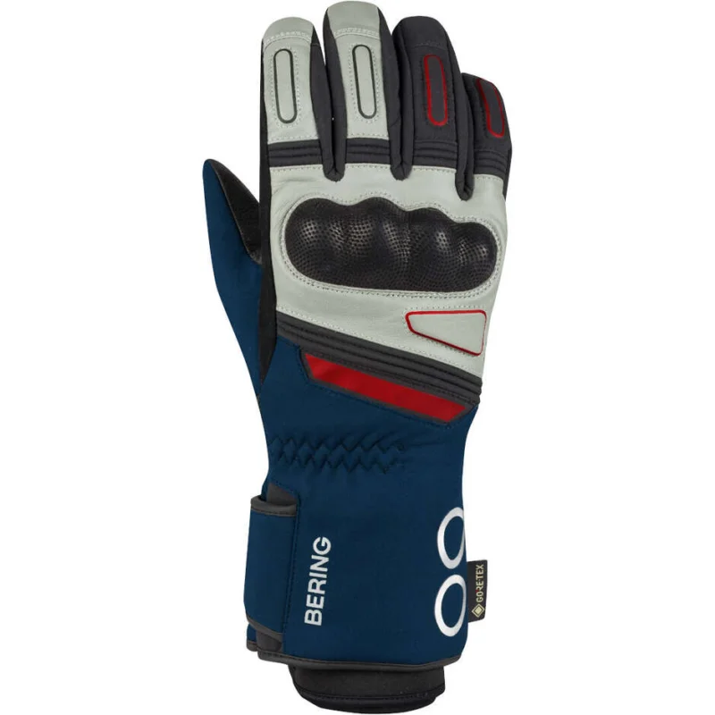 Bering AUSTRAL GTX Motorcycle Gloves Navy Grey Red Non Perdere