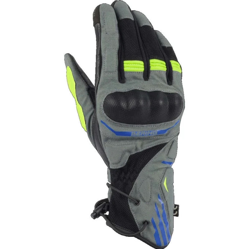 Nuovo Arrivo Bering BAKUNDU Motorcycle Gloves Black Grey Blue Fluorescent