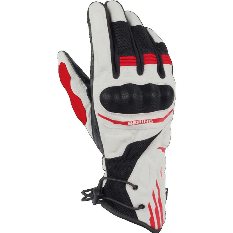 Bering BAKUNDU Motorcycle Gloves Black Grey Red Affare
