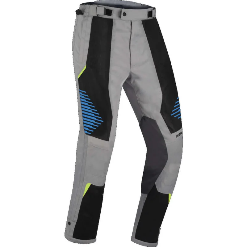 Bering BAKUNDU Motorcycle Pants Grey Black Blue Spedizione Gratuita