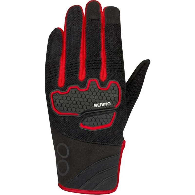 Promozione Bering BREEZE Motorcycle Gloves Black Red