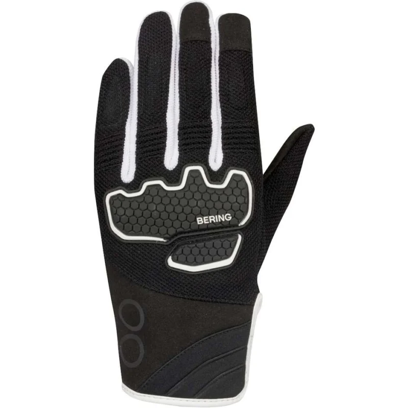 Bering BREEZE Motorcycle Gloves Black White Saldi