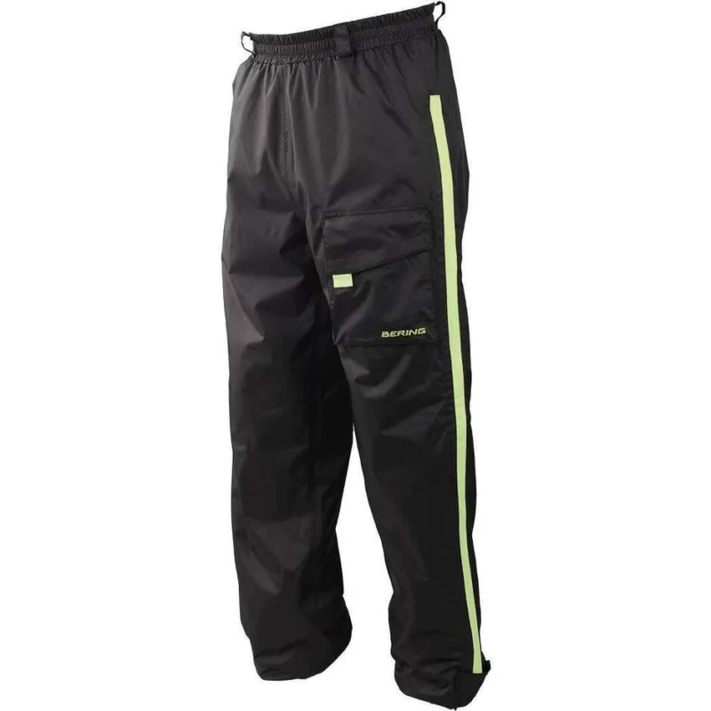 Bering CHICAGO Motorcycle Rain Pants Fluorescent Black Spedito Oggi