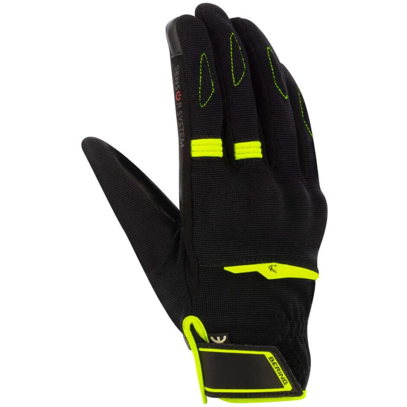 Bering FLETCHER EVO Motorcycle Gloves Black Fluorescent Sconto