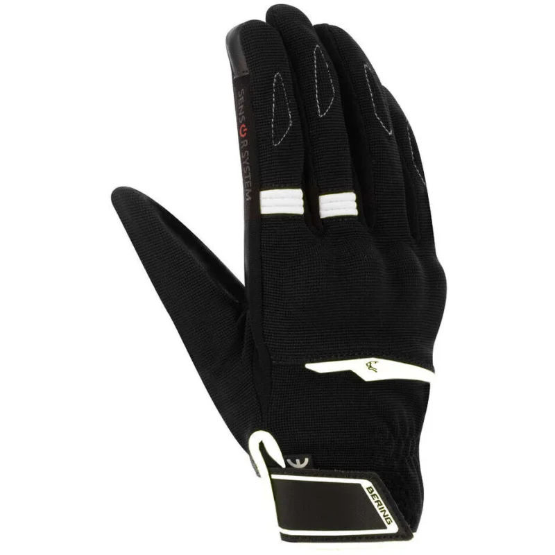 Bering FLETCHER EVO Motorcycle Gloves Black White Più Venduto