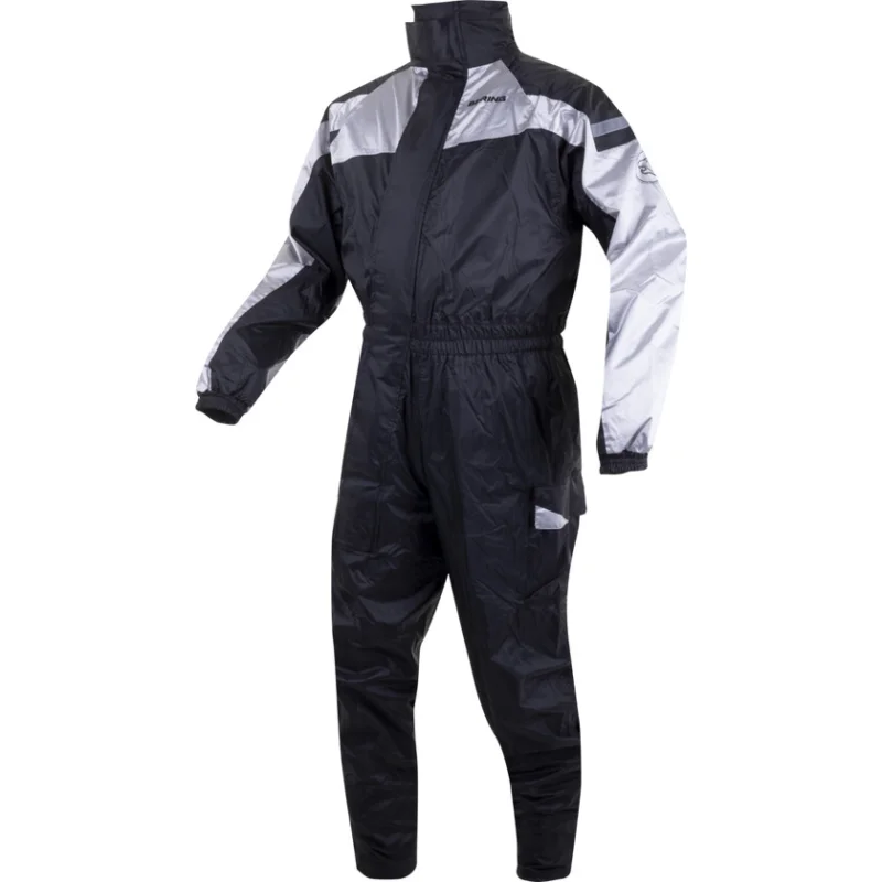 Spedito Oggi Bering IWAKI Motorcycle Rain Suit Black Silver