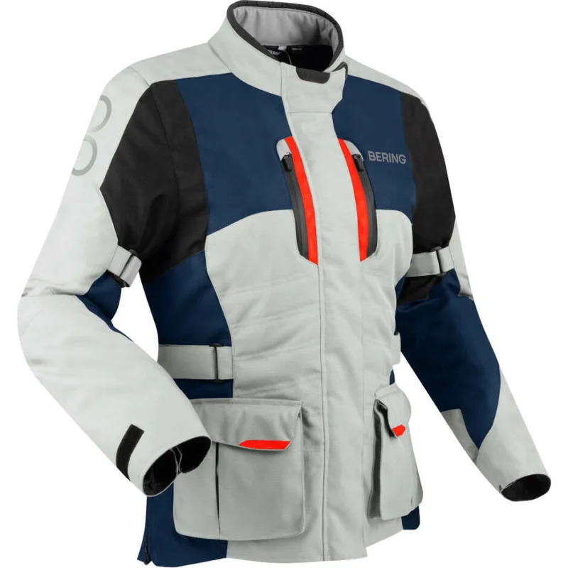 Bering LADY SIBERIA Women's Motorcycle Jacket Grey Blue Red Compra Online