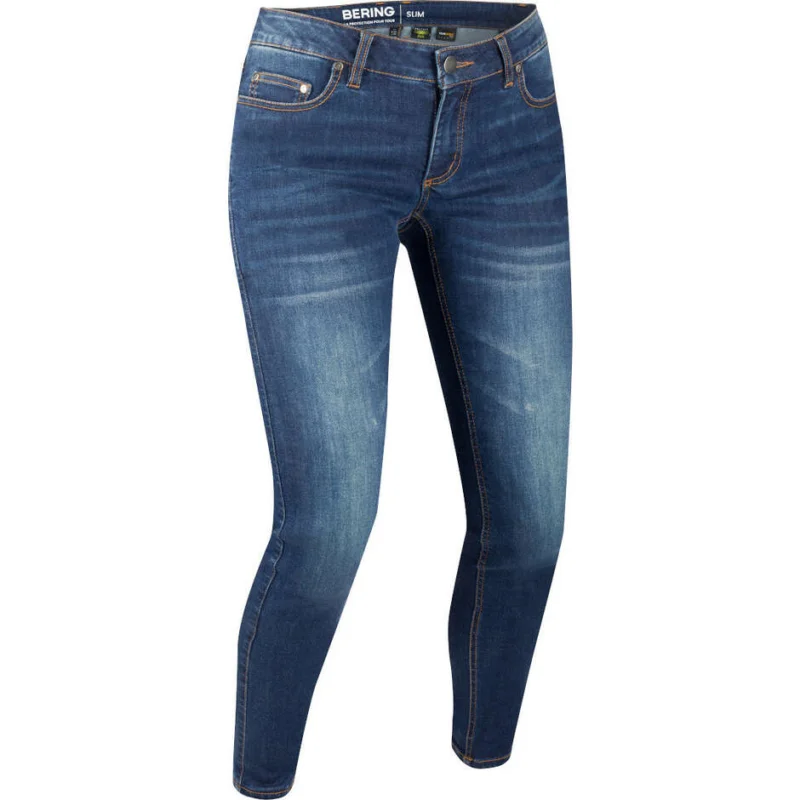 Popolare Bering LADY TRUST Slim Blue Washed Women's Motorcycle Pants