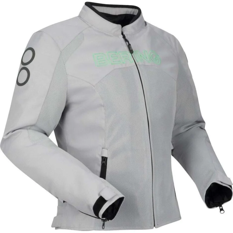 Bering LADY ZAO Women's Motorcycle Jacket Grey Green Offerta Lampo