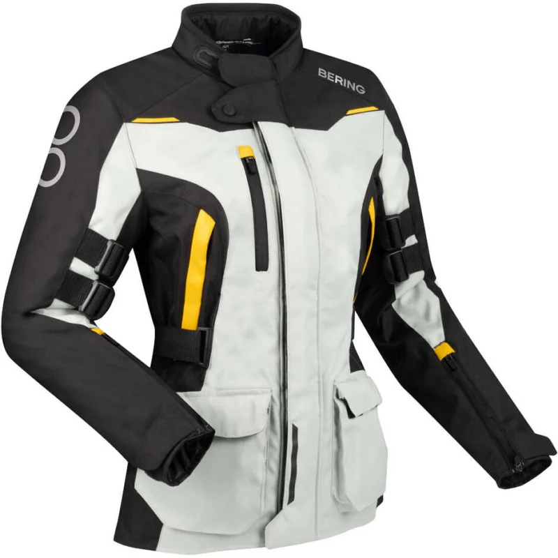 Popolare Bering LADY ZEPHYR Women's Motorcycle Jacket Black Grey Yellow