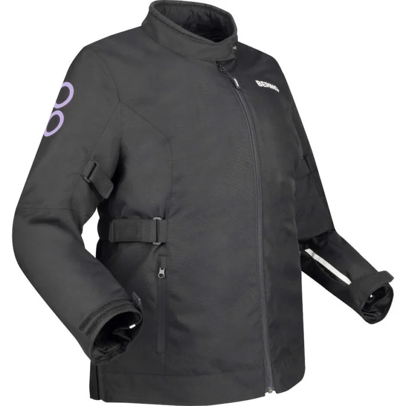 Occasione Bering Long LADY PAMELA Queen Size Women's Motorcycle Jacket Black Lilac