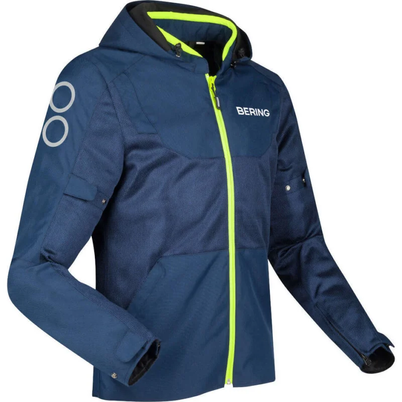 Economico Bering PROFIL Navy Fluo Motorcycle Jacket