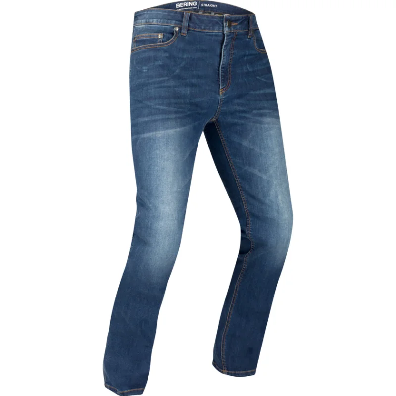 Bering TRUST Straight Blue Washed Motorcycle Pants Offerta