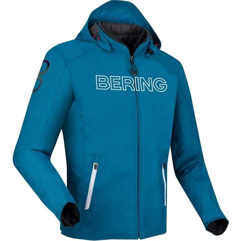 Bering WARWICK Motorcycle Jacket Blue White Compra Oggi Stesso
