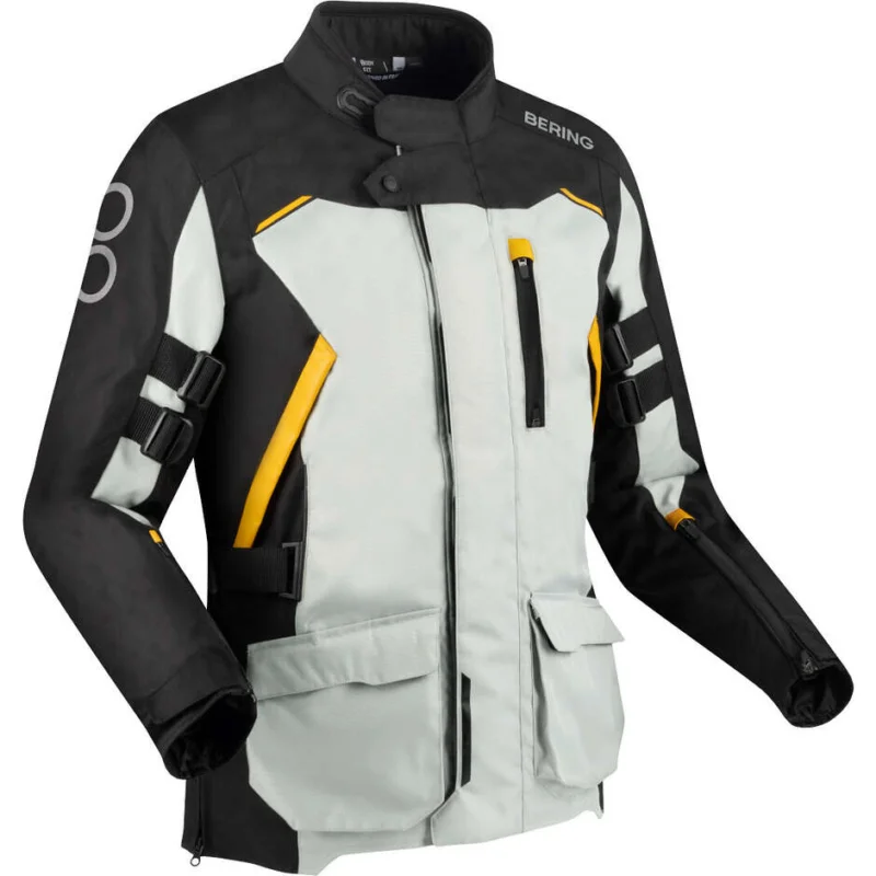 Ultime Pezzi Bering ZEPHYR Motorcycle Jacket Black Grey Yellow