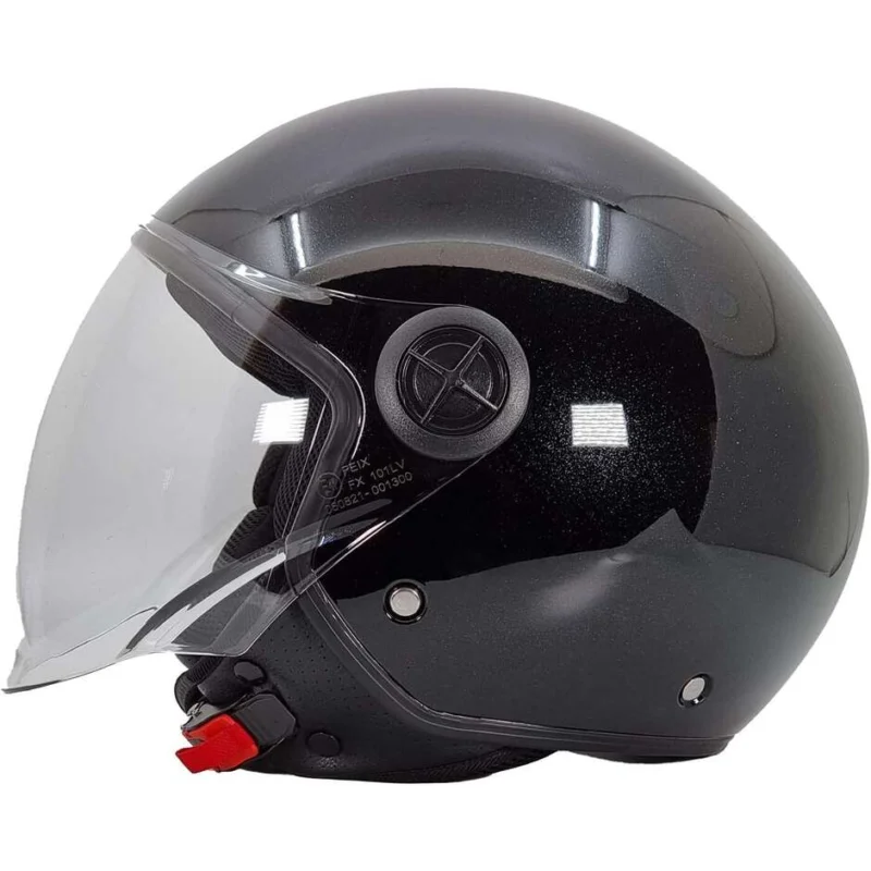 Bhr 832 Minimal Black Metallic Jet Motorcycle Helmet Offerta Limitata