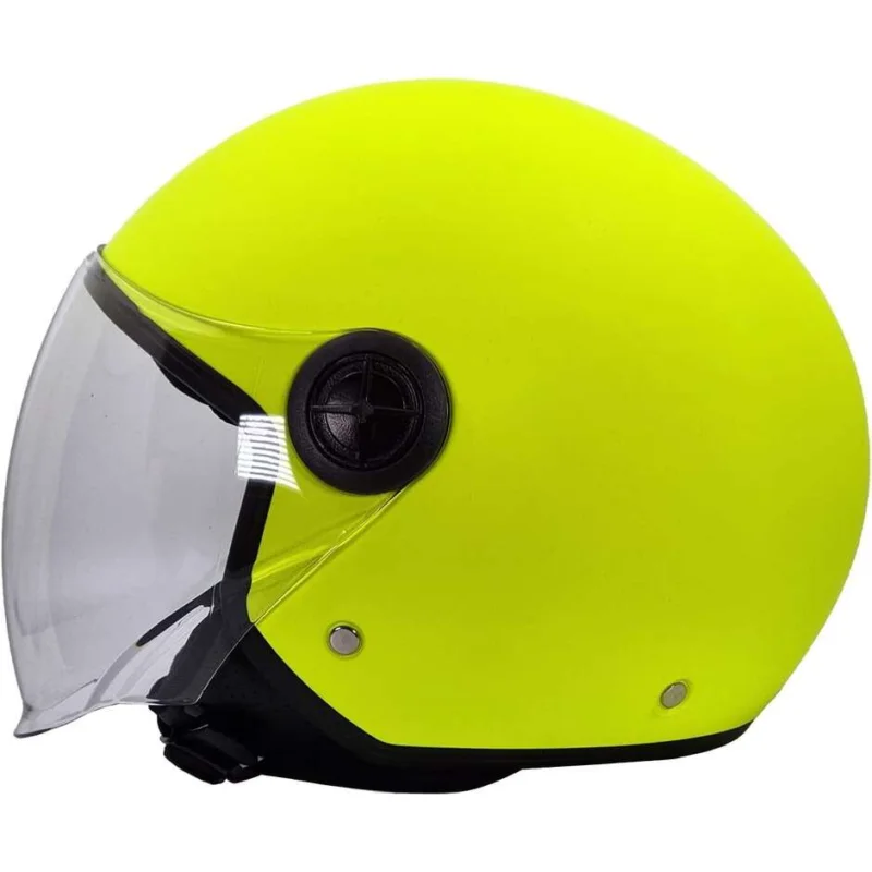 Bhr 832 Minimal Matt Yellow Motorcycle Jet Helmet Spedito Oggi