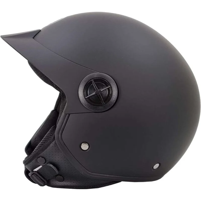 Bhr 833 Peak Matt Black Motorcycle Jet Helmet Soddisfatti O Rimborsati
