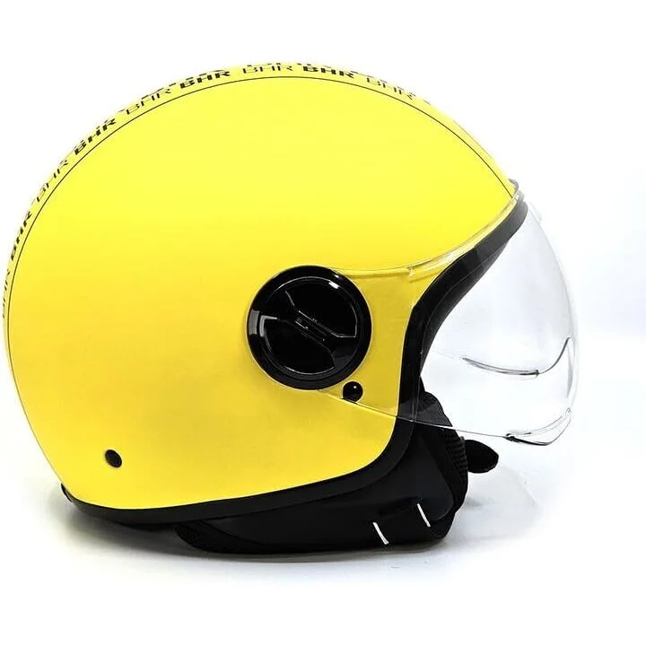 Spedito Oggi Bhr 835 Special Matt Yellow Motorcycle Jet Helmet