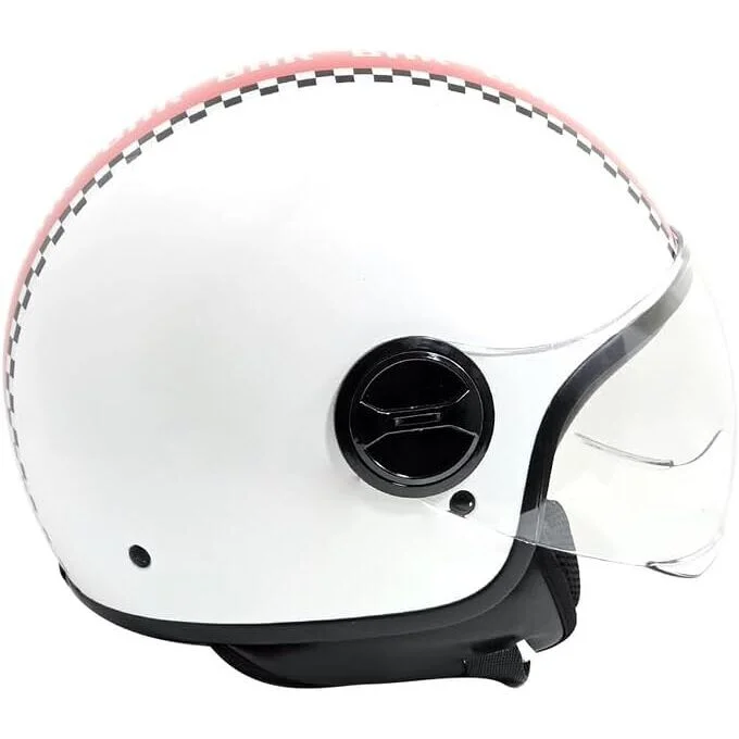 Bhr 835 Special Rush White Red Motorcycle Jet Helmet Ultimissimo Modello